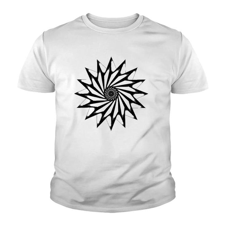 Symmetry Design And Illusion Circle Custom Youth T-shirt