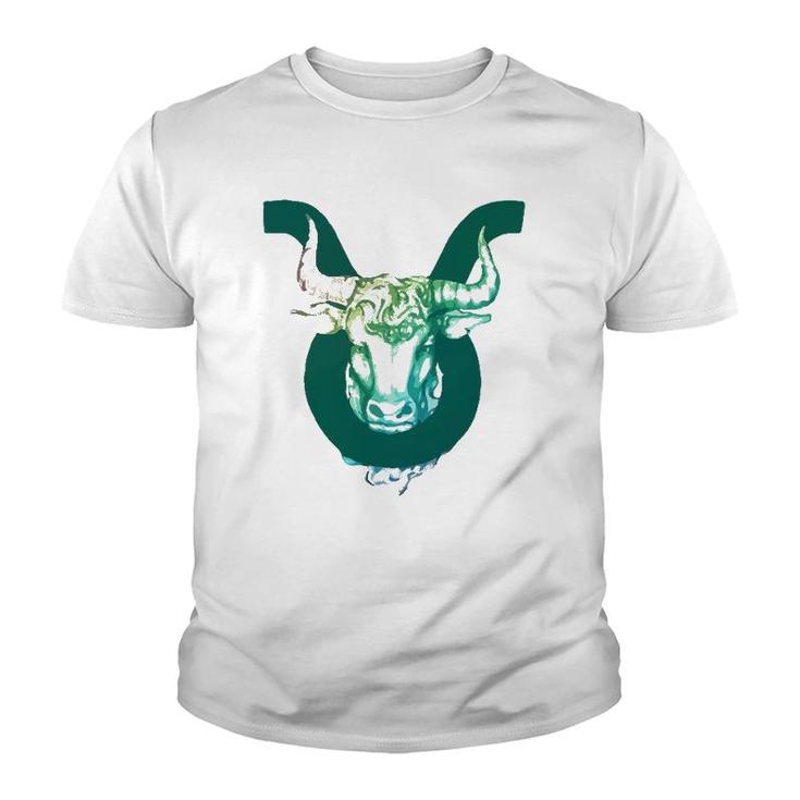 Taurus Watercolor Zodiac Gift Youth T-shirt
