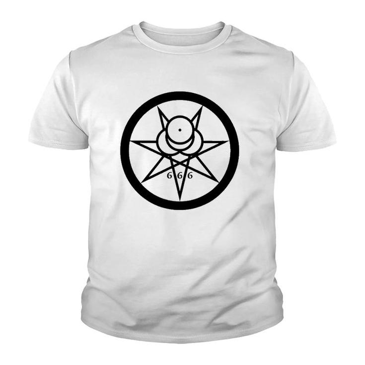Thelema Mark Of The Beast Crowley 666 Occult Esoteric Magick Youth T-shirt