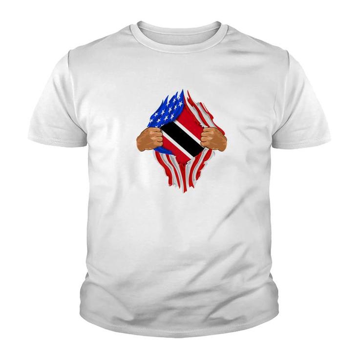 Trinidad And Tobago Blood Inside Me  Flag Gift Youth T-shirt