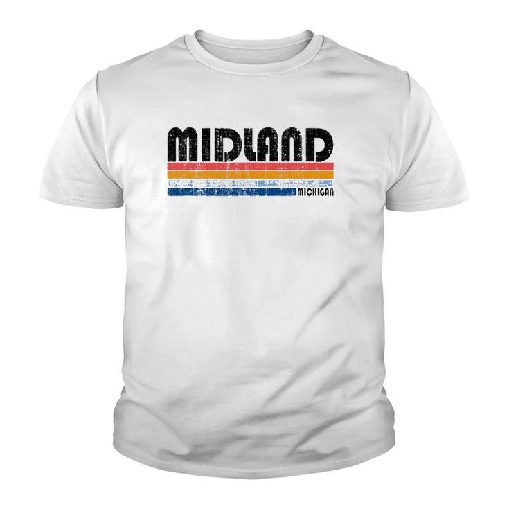 Vintage 70S 80S Style Midland Michigan Youth T-shirt