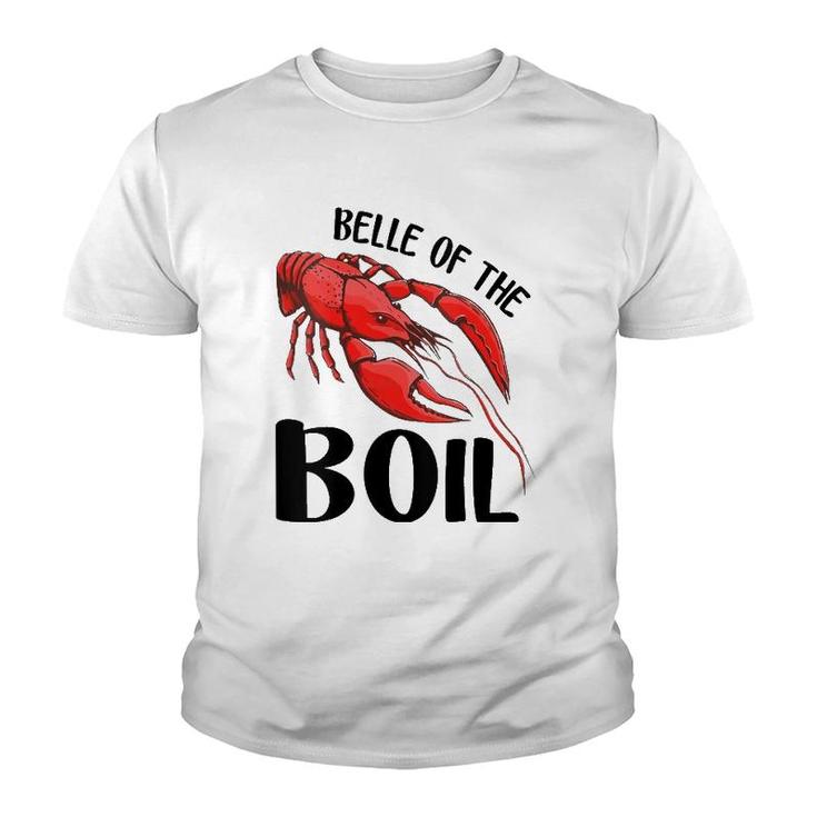 Womens Belle Of The Boil Funny Crawfish Crayfish Eating Cajun V-Neck Youth T-shirt