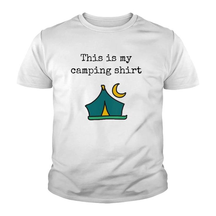 Womens Camping  V-Neck Youth T-shirt