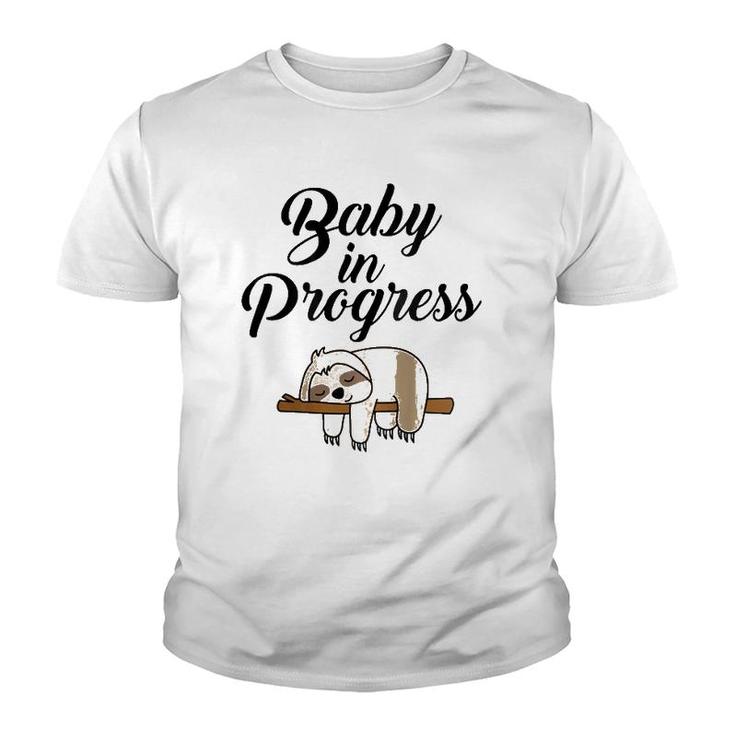 Womens Sloth Pregnancy Outfit For Pregnant Soon Moms Baby Belly Raglan Baseball Tee Youth T-shirt
