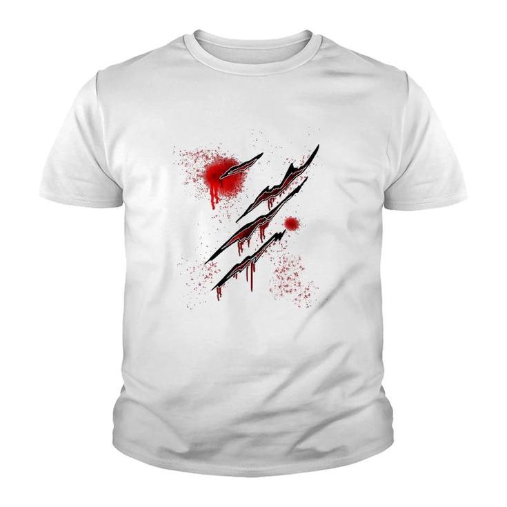 Zombie Ripped  Blood Red Zombie  Zombie Wounds Youth T-shirt
