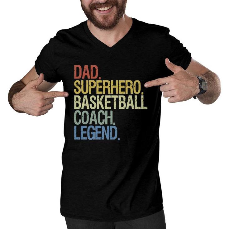 Basketball Coach Dad  Sport Men V-Neck Tshirt