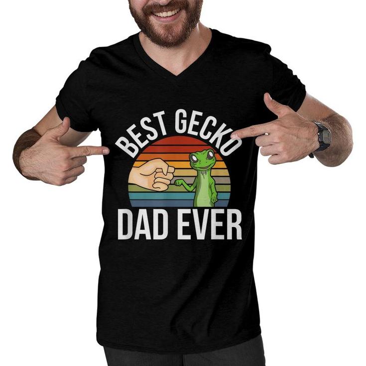 Best Gecko Dad Ever - Pet Lizard Gecko Lover  Men V-Neck Tshirt