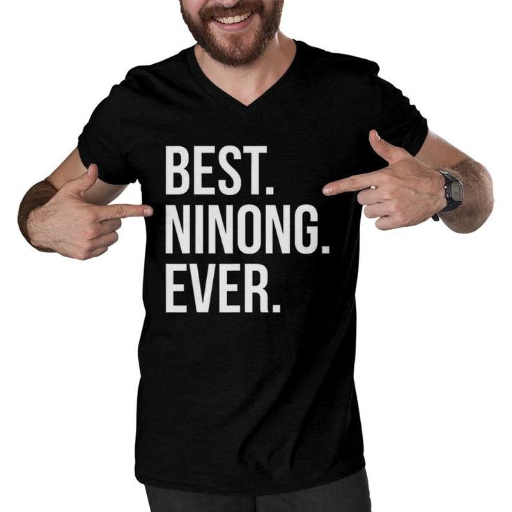 Best Ninong Ever Godfather Pinoy Filipino Men V-Neck Tshirt