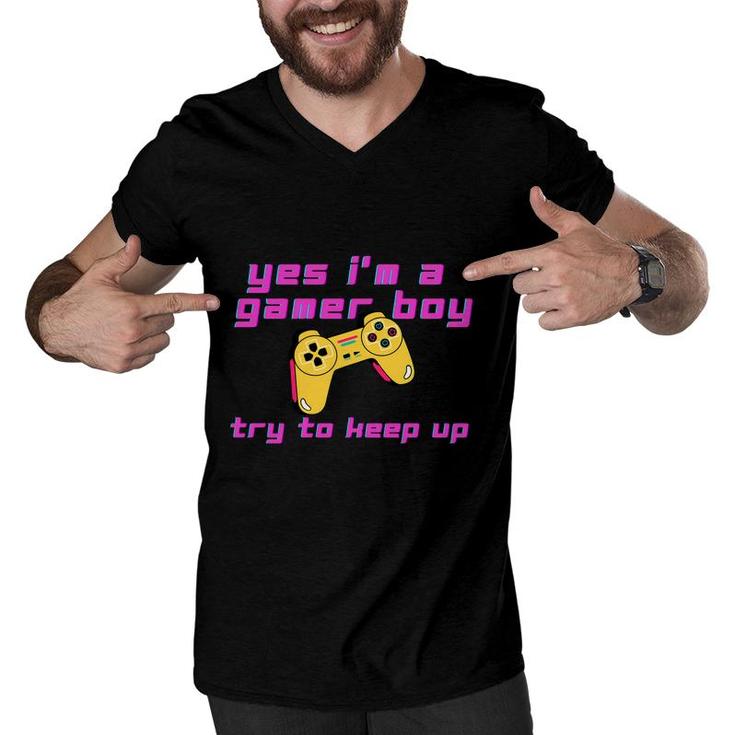 Birthday Boy Matching Video Gamer Yes Im A Gamer Boy Men V-Neck Tshirt
