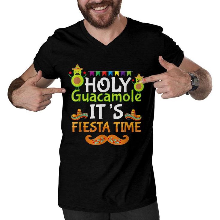 Cinco De Mayo Holy Guacamole Its Fiesta Time Fiesta  Men V-Neck Tshirt