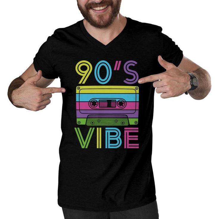 Colorful 90S Vibe Mixtape Music The 80S 90S Styles Men V-Neck Tshirt