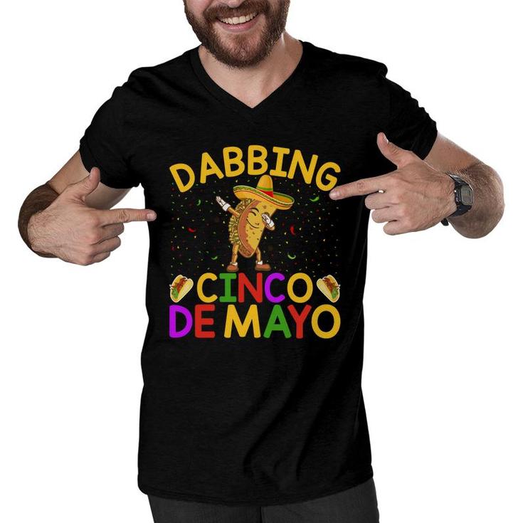 Dabbing Mexican Cinco De Mayo Great Gift Men V-Neck Tshirt