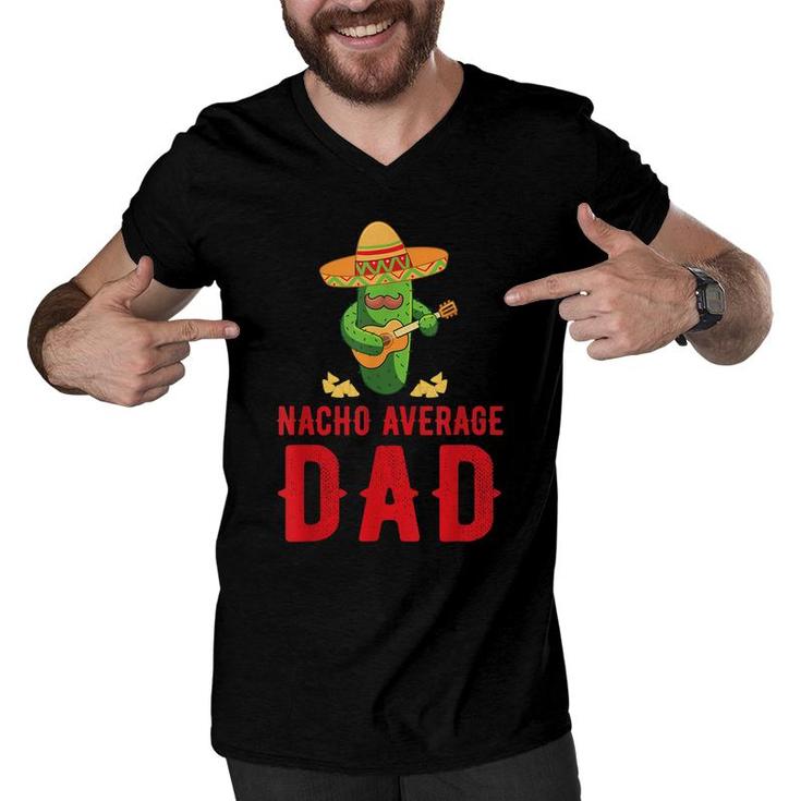Dad Humor Gifts | Funny Saying Nacho Average Uncle  Men V-Neck Tshirt