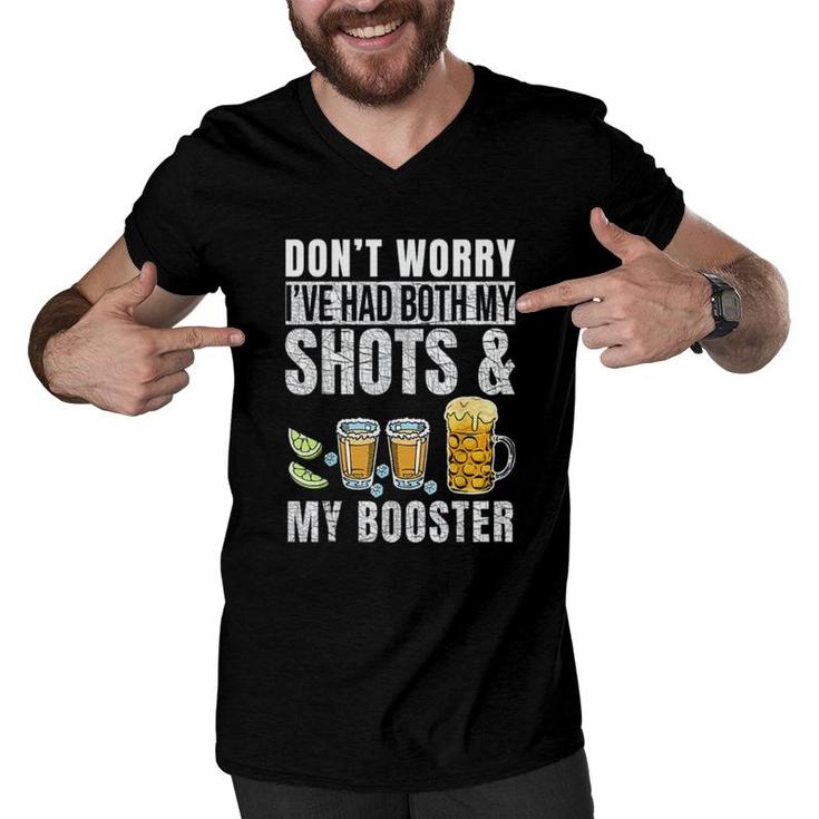 Dont Worry Ive Had Both My Shots And Booster Funny Gift 2022 Men V-Neck Tshirt