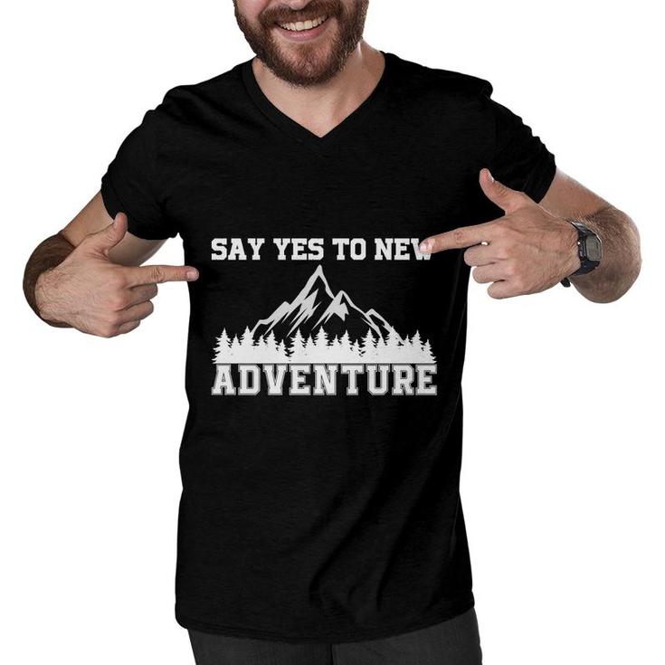 Explore Travel Lovers Always Say Yes To New Adventure Men V-Neck Tshirt