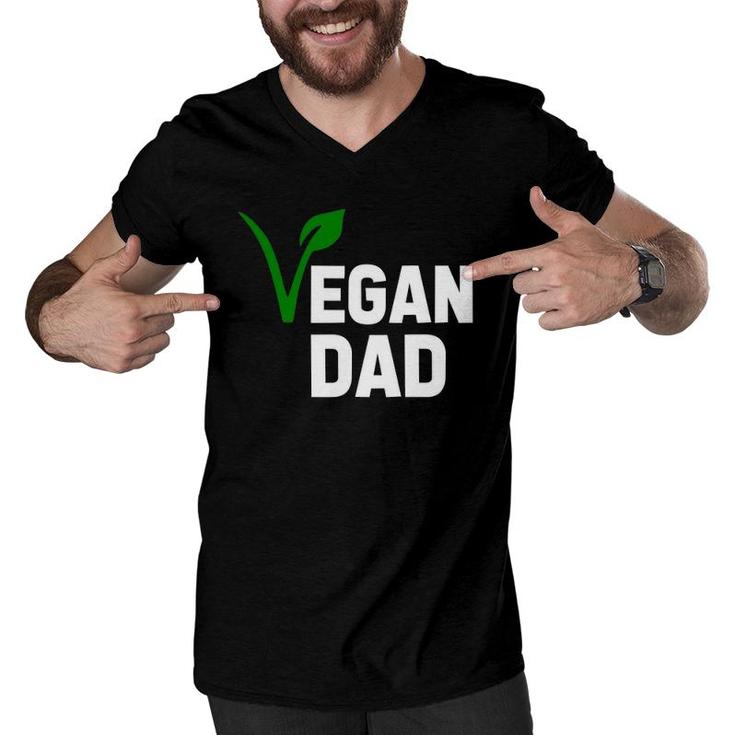 Fathers Day Veganism - Vegan Dad Men V-Neck Tshirt
