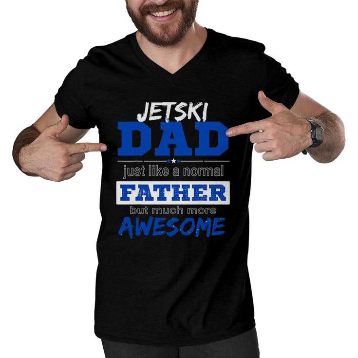 Funny Jetski Dad Fathers Day Sport Lover Men V-Neck Tshirt