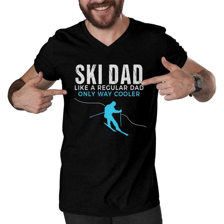 Funny Ski Dad  Skier Gift For Men Men V-Neck Tshirt