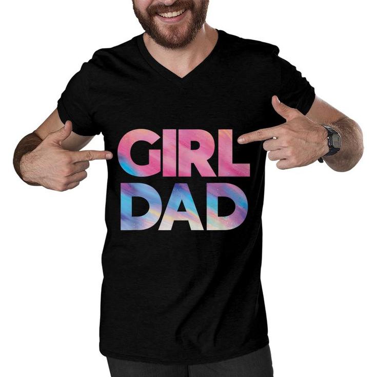 Girl Dad Daddy Fathers Day Daughter Bady Girl Dad  Men V-Neck Tshirt