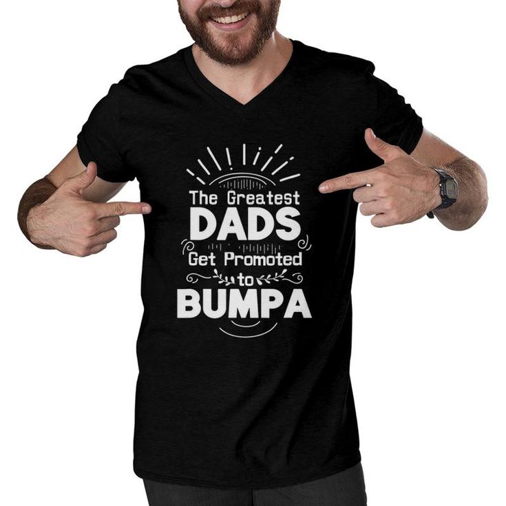 Graphic 365 The Greatest Dads Get Promoted To Bumpa Men V-Neck Tshirt
