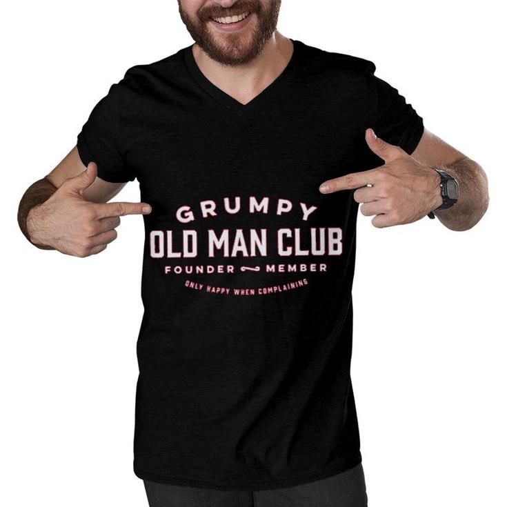 Grumpy Old Man Club Design 2022 Gift Men V-Neck Tshirt