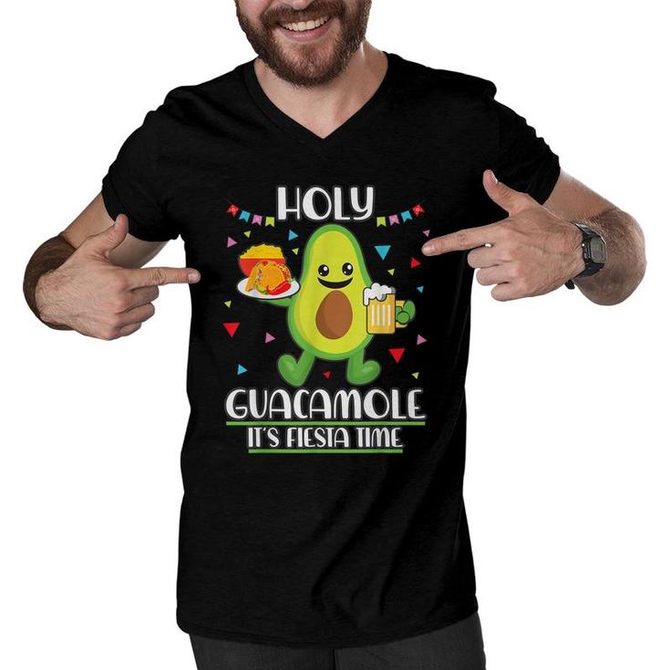 Holy Guacamole Its Fiesta Time  - Guacamole  Men V-Neck Tshirt