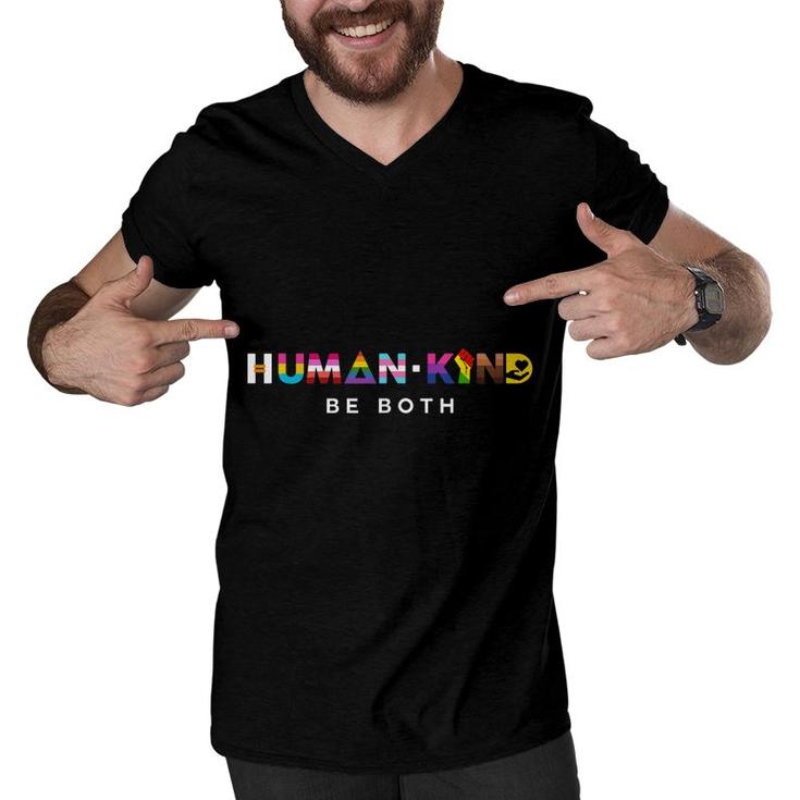 Human Kind Be Both Equality Lgbt Black Human Rights Lgbtq  Men V-Neck Tshirt