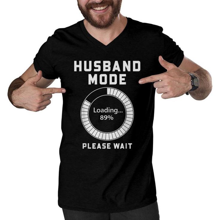 Husband Mode Loading Funny Bachelor Party Idea For Groom  Men V-Neck Tshirt