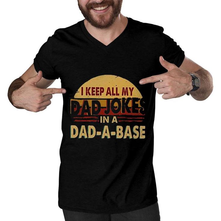 I Keep All My Dad Jokes 2022 Trend Men V-Neck Tshirt