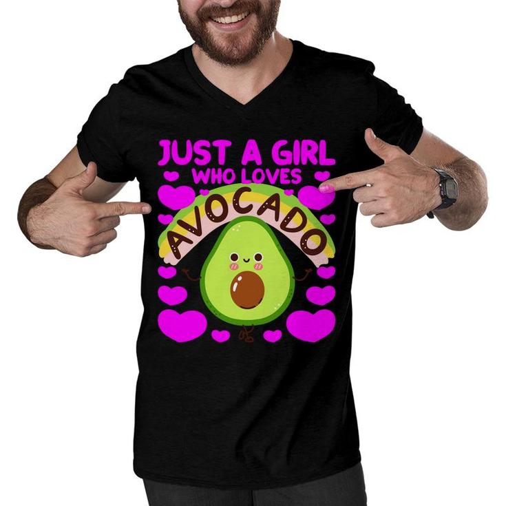 Just A Girl Who Loves Avocado Funny Men V-Neck Tshirt