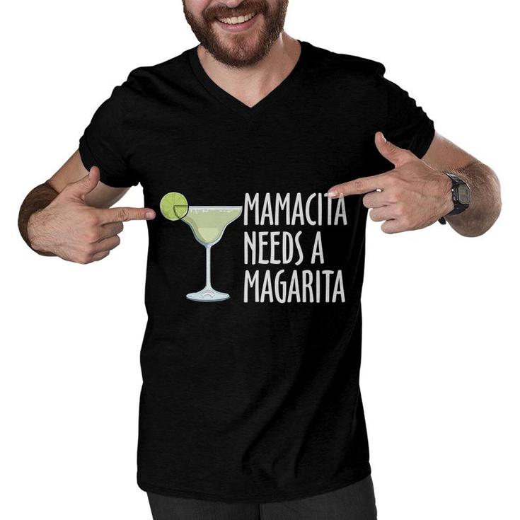 Mama Cita Needs A Margarita Lemon Cocktail Men V-Neck Tshirt