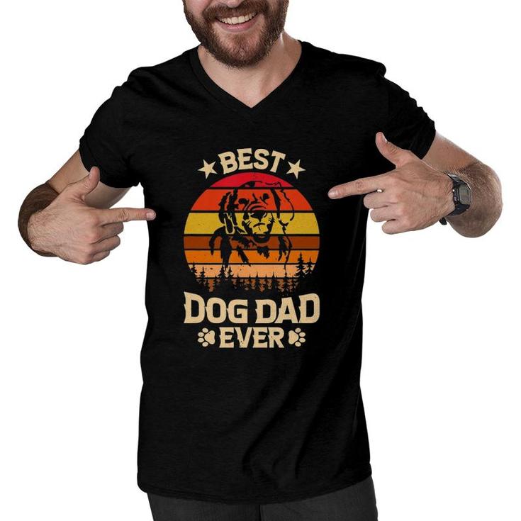 Mens Best Dog Dad Ever - Love Of Pets Men V-Neck Tshirt