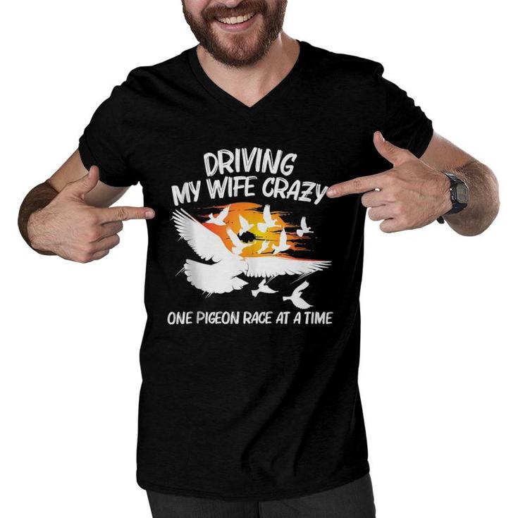 Pigeon Racing Gift For Men Grandpa Homing Pigeon Bird Lovers  Men V-Neck Tshirt