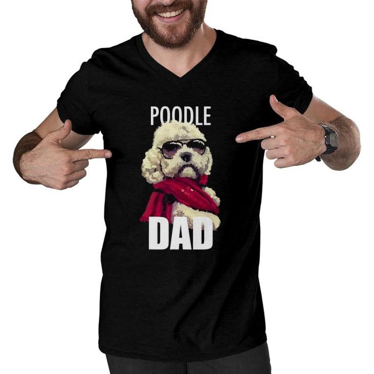Poodle Dad Dogtee Men V-Neck Tshirt