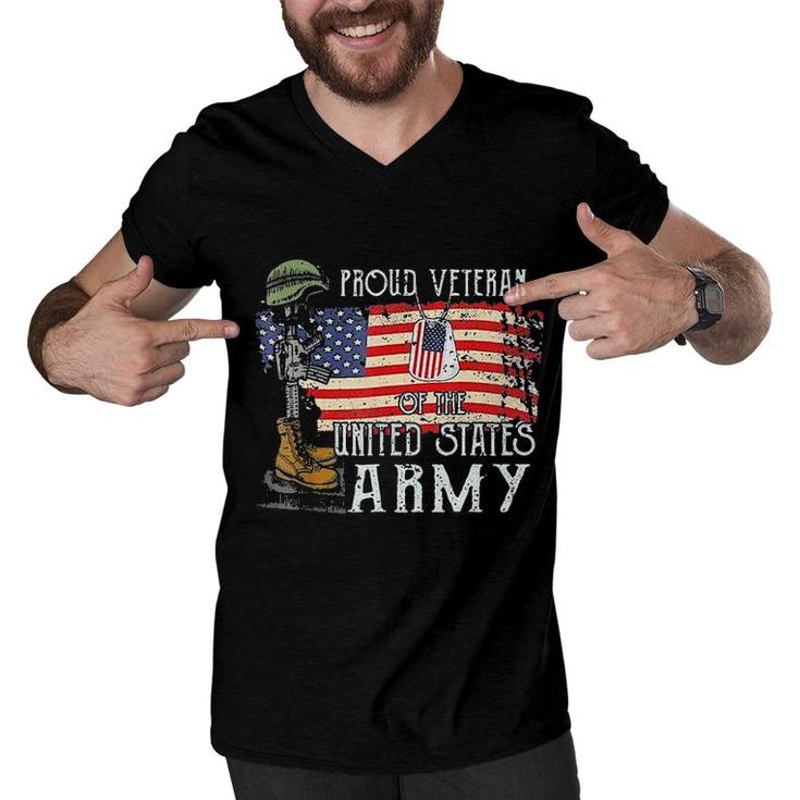 Proud Veteran Of The United States Army Memorial Day Men V-Neck Tshirt