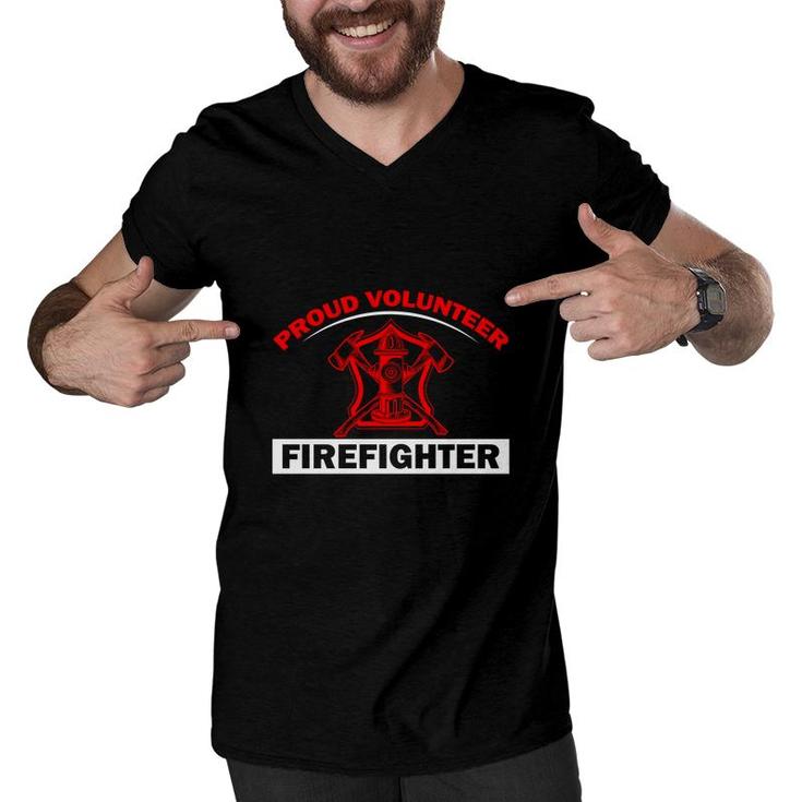 Proud Volunteer Firefighter Meaningful Gift  Men V-Neck Tshirt