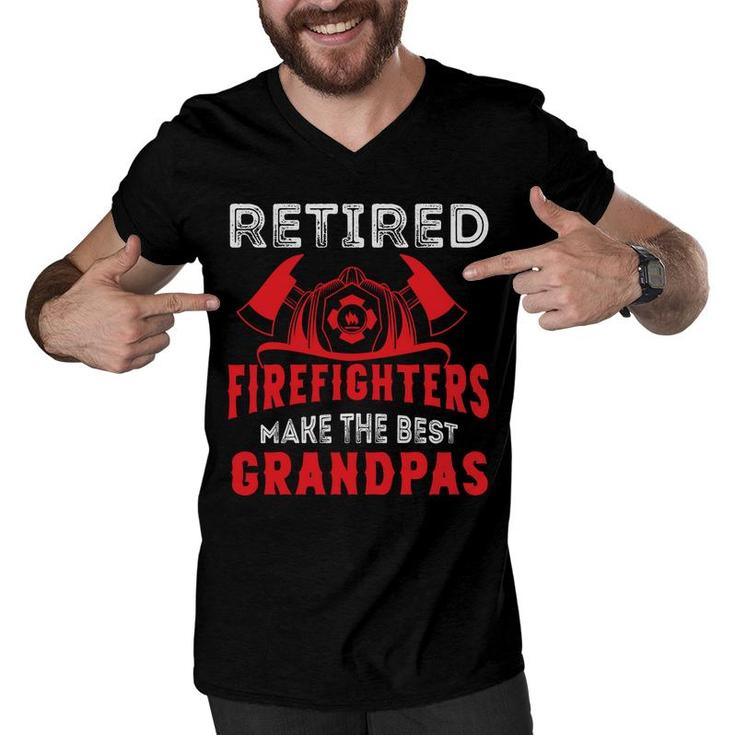 Retired Firefighter Make The Best Grandpas Men V-Neck Tshirt