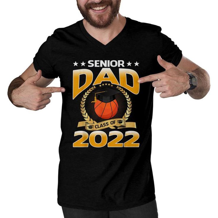 Senior Dad Class Of 2022 Basketball  Men V-Neck Tshirt