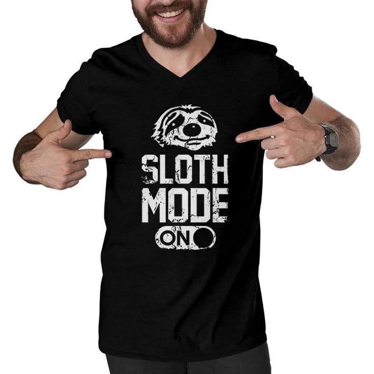 Sloth Mode On Animal 2022 Trend Men V-Neck Tshirt