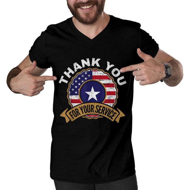 Thank You For Your Service Patriot Memorial Day   Men V-Neck Tshirt