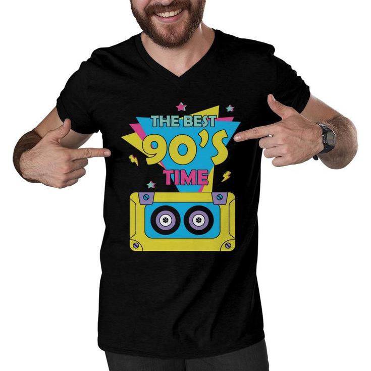 The Best 90S Time Music Mixtape Lovers 80S 90S Styles Men V-Neck Tshirt