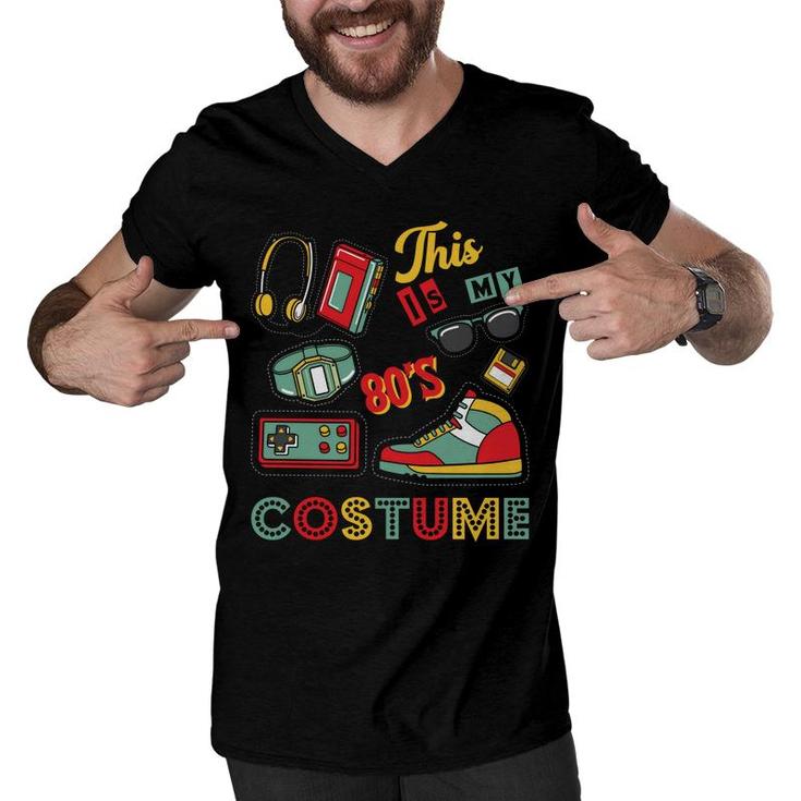 This Is My 80S Costume Skate Sunglasses Mixtape Funny 80S 90S Products Men V-Neck Tshirt
