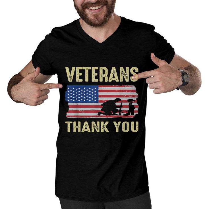Usa Memorial Day Military Veterans Day 2021 We Thank You  Men V-Neck Tshirt