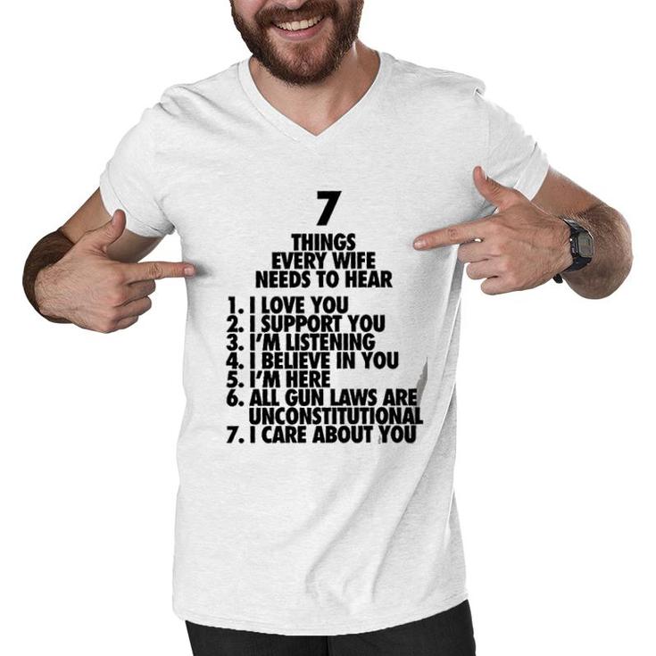 7 Things 2Nd Amendment Funny New Trend Men V-Neck Tshirt