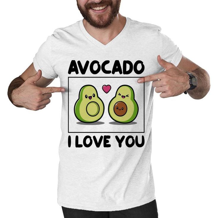 Avocado I Love You So Much Love Funny Avocado Men V-Neck Tshirt