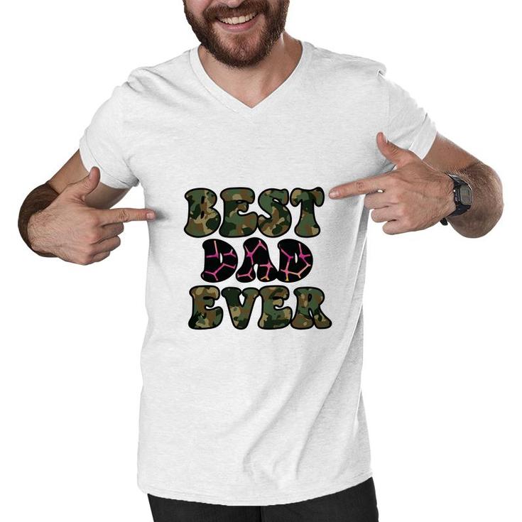 Best Dad Ever Characteristics Of The Army Fathers Day Men V-Neck Tshirt