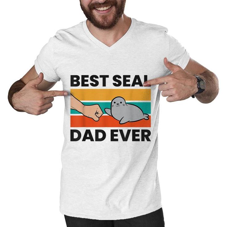 Best Seal Dad Ever  Men V-Neck Tshirt