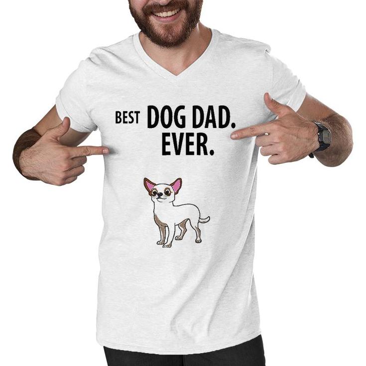 Chihuahua Best Dog Dad Ever Fun Chia Taco Pup Men V-Neck Tshirt