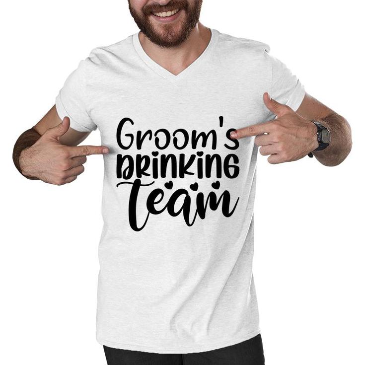 Groom Bachelor Party Grooms Drinking Teama Men V-Neck Tshirt