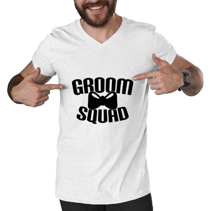 Groom Squad Groom Bachelor Party Black Men V-Neck Tshirt